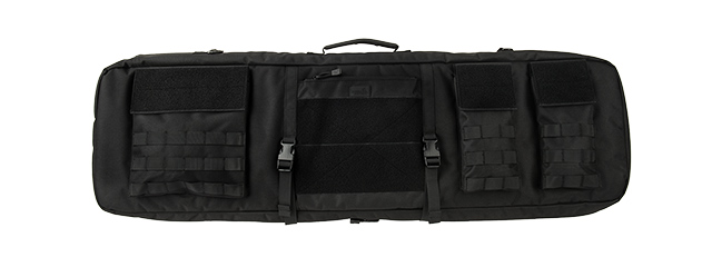 LANCER TACTICAL 1000D NYLON 3-WAY CARRY 43" DOUBLE RIFLE GUN BAG (BLACK)