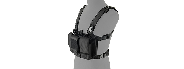 LANCER TACTICAL ADAPTIVE MULTI-PURPOSE SLIM CHEST RIG (BLACK)