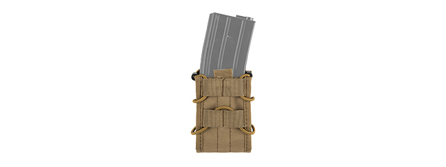 LANCER TACTICAL SINGLE MOLLE TKO MAG POUCH FOR M4 / M16 (TAN)