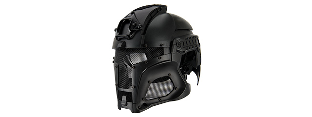 Interstellar Battle Trooper Full Face Airsoft Helmet (BLACK)