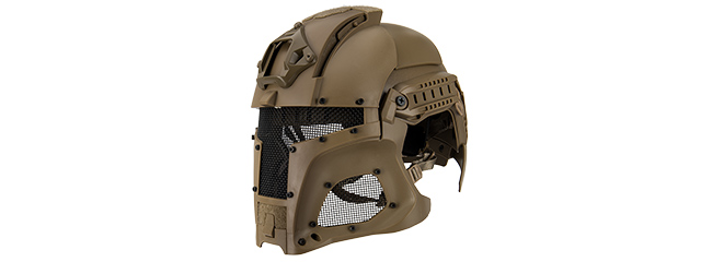 Interstellar Battle Trooper Full Face Airsoft Helmet (TAN)