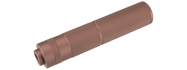 LANCER TACTICAL 155MM ALUMINUM KNURLED MOCK SUPPRESSOR (COYOTE BROWN)