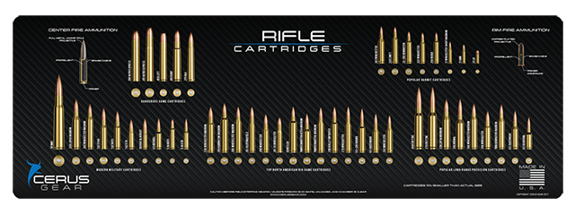 CERUS GEAR RIFLE AMMO ROUND CARTRIDGES PROMAT GUN MAT (FULL COLOR)