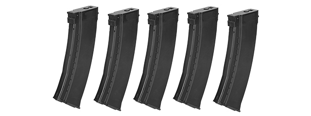 E&L 5X 74N MID-CAP 120RDS AEG MAGAZINE BOX SET ( BLACK)