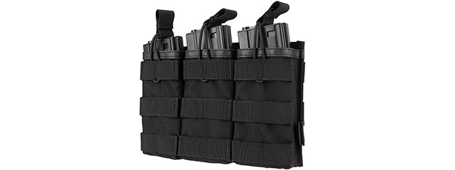 Flyye Industries Universal Triple M4/M16 Bungee Magazine Pouch (BLACK)