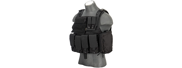 Flyye Industries 1000D Cordura MOLLE Tactical Vest w/ Pouches (MED) BLACK