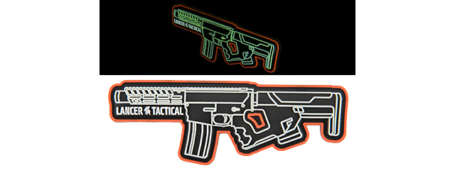 LANCER TACTICAL LT-29 GLOW IN THE DARK PVC ADHESIVE MORALE PATCH