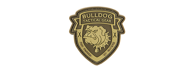 G-FORCE SHIELD BULLDOG PATCH PVC MORALE PATCH (BROWN)