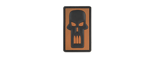 G-FORCE BULLET SKULL PVC MORALE PATCH (ORANGE)