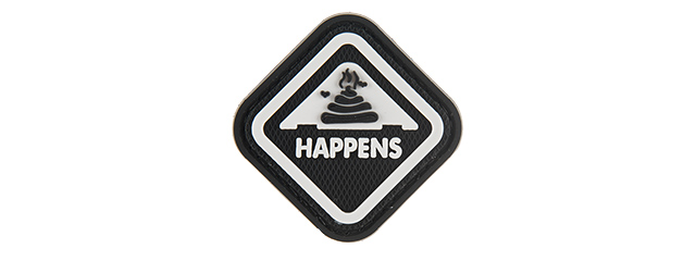 G-FORCE S*** HAPPENS PVC MORALE PATCH (BLACK)