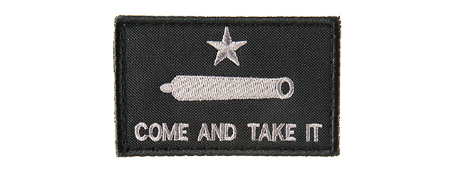 COME AND TAKE IT EMBROIDED MORALE PATCH- BLACK