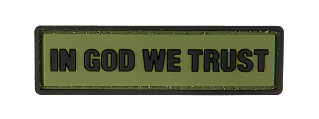 G-FORCE IN GOD WE TRUST PVC MORALE PATCH (OD GREEN)