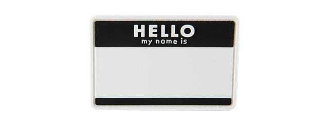 HELLO MY NAME IS PVC MORALE PATCH