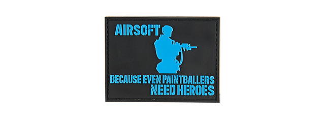 G-FORCE PAINTBALL NEEDS HEROES PVC MORALE PATCH (BLACK / BLUE)