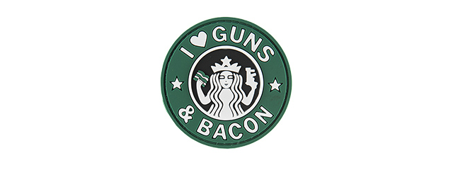 G-FORCE I LOVE GUNS AND BACON PVC MORALE PATCH
