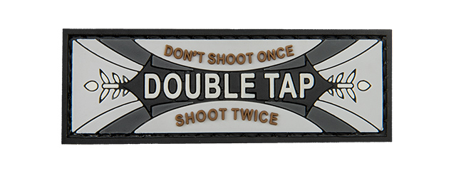 G-FORCE DOUBLE TAP DON'T SHOOT ONCE SHOOT TWICE PVC MORALE PATCH