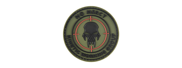 G-FORCE NO MERCY ROUND PVC MORALE PATCH (OD GREEN)