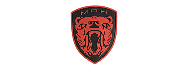 G-FORCE MOH GRIZZLY PVC MORALE PATCH (RED)