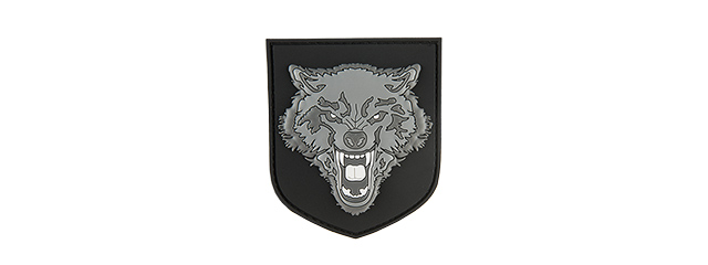 G-FORCE SHIELD GRAY WOLF PVC PATCH (GRAY)