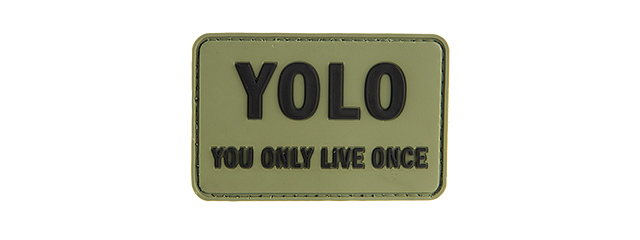 G-FORCE YOU ONLY LIVE ONCE PVC PATCH PVC MORALE PATCH (OD GREEN)