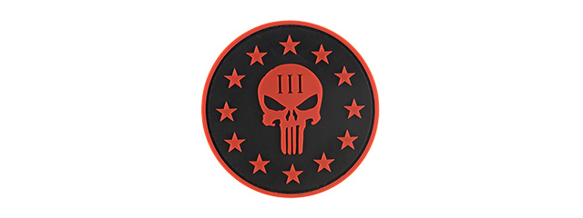 G-FORCE PUNISHER THREE PERCENTER ROUND PVC MORALE PATCH