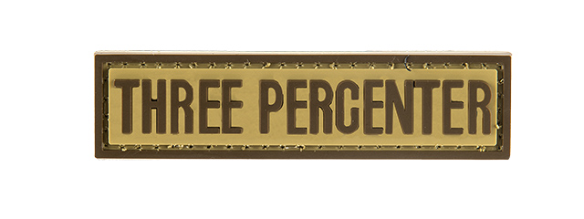 G-FORCE THREE PERCENTER PVC MORALE PATCH (TAN)