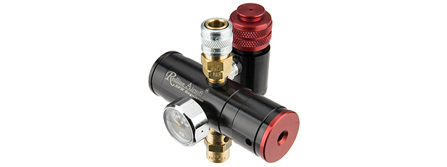 REDLINE AIRSOFT SFR (SUPER FAST REFRESH) AIR REGULATOR FOR HPA ENGINES (BLACK / RED)