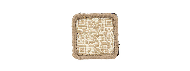 AMA AIRSOFT QR CODE HOOK AND LOOP PATCH - KHAKI