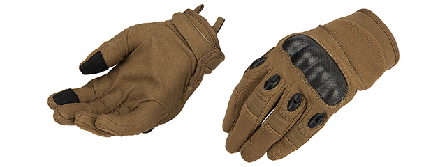 Lancer Tactical Kevlar Airsoft Tactical Hard Knuckle Gloves [SMALL] (TAN)