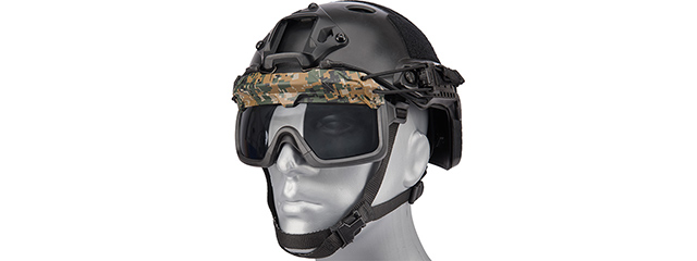 Lancer Tactical Helmet Safety Goggles [Smoke Lens] (DIGITAL WOODLAND)