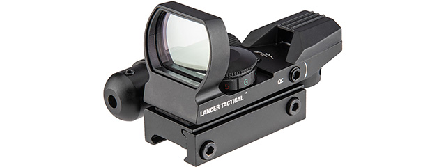 Lancer Tactical 4-Reticle Red/Green Dot Reflect Sight w/ Laser (Black)