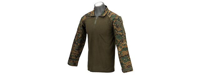 Lancer Tactical Airsoft BDU Combat Uniform Shirt [LARGE] (JUNGLE DIGITAL)