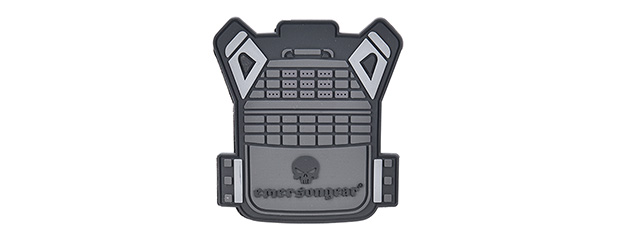 Emerson Gear Plate Carrier Vest PVC Morale Patch (BLACK)