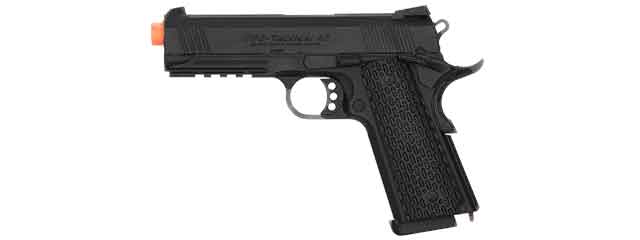 Golden Eagle IMF Night Warrior 3309 OTS Tactical .45 HiCapa Semi-Auto GBB Metal Pistol, BK