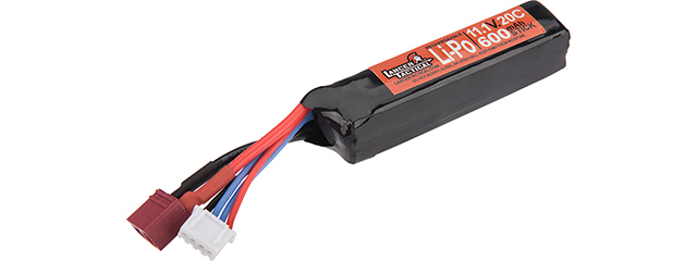 Airsoft Mp5 Lancer Tactical 11.1V LiPo (600mAh) - Includes Safety