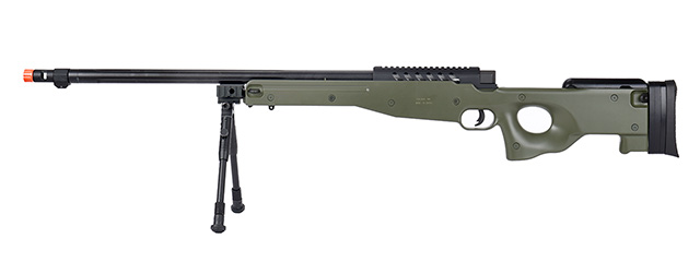 WellFire MB15 L96 Bolt Action Airsoft Sniper Rifle w/ Bipod (OD GREEN)