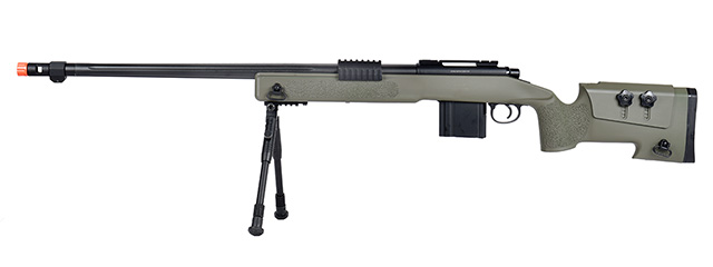 WellFire MB4416 M40A3 Bolt Action Sniper Rifle w/ Bipod (OD GREEN)