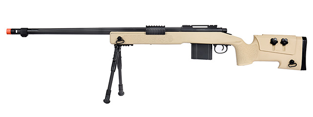 WellFire MB4416 M40A3 Bolt Action Sniper Rifle w/ Bipod (TAN)