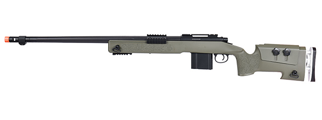 WellFire MB4417 M40A3 Bolt Action Airsoft Sniper Rifle (OD GREEN)