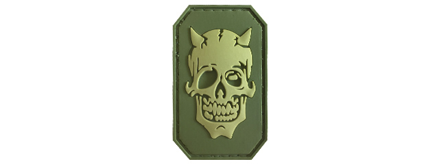 G-Force Zombie Devil PVC Morale Patch (OLIVE GREEN)