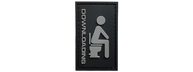 G-Force Downloading Toilet PVC Morale Patch (BLACK)