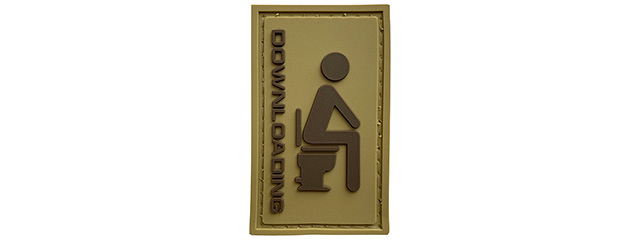 G-Force Downloading Toilet PVC Morale Patch (TAN)