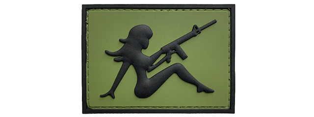 G-Force Mudflap Girl w/ Rifle PVC (Left) Patch (OD/BLACK)