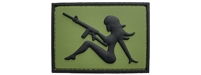 G-Force Mudflap Girl w/ Rifle PVC (Right) Patch (OD/BLACK)