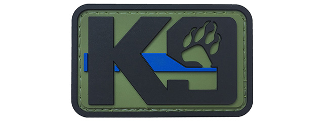 G-Force K9 Dog Paw PVC Morale Patch (OLIVE GREEN)