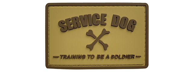 G-Force Service Dog Training to Be a Soldier PVC Morale Patch (TAN)