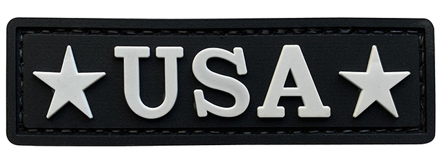 G-Force USA PVC Morale Patch (BLACK / WHITE)