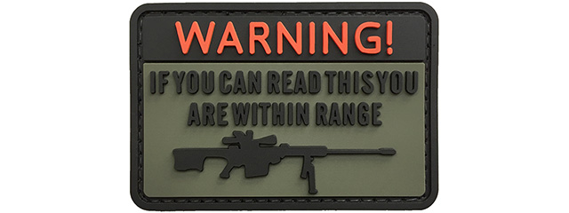 G-Force Warning If You Can Read This You're Within Range PVC Morale Patch (OD)