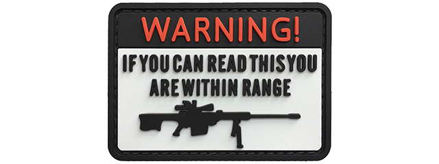 G-Force Warning If You Can Read This You're Within Range PVC Morale Patch (WHITE)