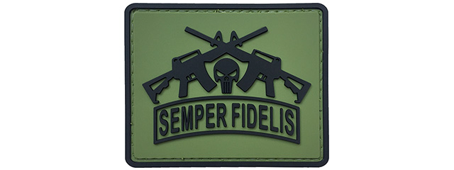 G-Force Semper Fidelis PVC Morale Patch (OLIVE GREEN)